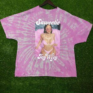 Saweetie Hip-hop Tie-dye T-shirt, size 2XL
